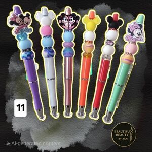 Disney Colorful Character Pen Set - Red, Blue, Yellow, Green